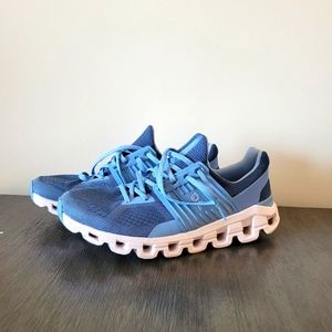 On Cloudswift W11 Blue/White Shoes